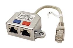 Y adaptér kat. 5e, 1x RJ45M - 2x RJ45F, STP