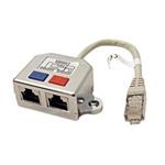 Y adaptér kat. 5e, 1x RJ45M - 2x RJ45F, STP