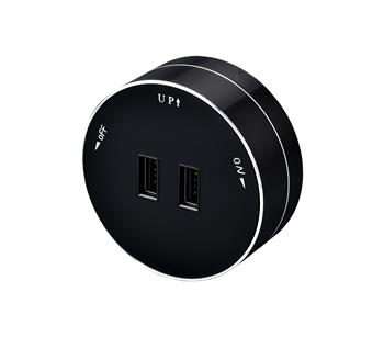 Zásuvkový modul Viking A50B, černá/výstupy - 1xUSB-A/výkon až 2500W/230V,16A,50Hz