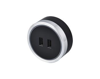 Zásuvkový modul Viking A50SB, stříbrno-černá/výstupy - 1xUSB-A/výkon až 2500W/230V,16A,50Hz
