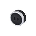 Zásuvkový modul Viking A50SB, stříbrno-černá/výstupy - 1xUSB-A/výkon až 2500W/230V,16A,50Hz