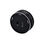 Zásuvkový modul Viking A60B, černá/výstupy - 1xUSB-A, 1xUSB-C/výkon až 2500W/230V,16A,50Hz